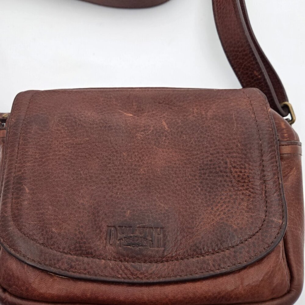 Vintage Duluth Trading Co. Leather Organizer Crossbody Bag - Picture 3 of 16